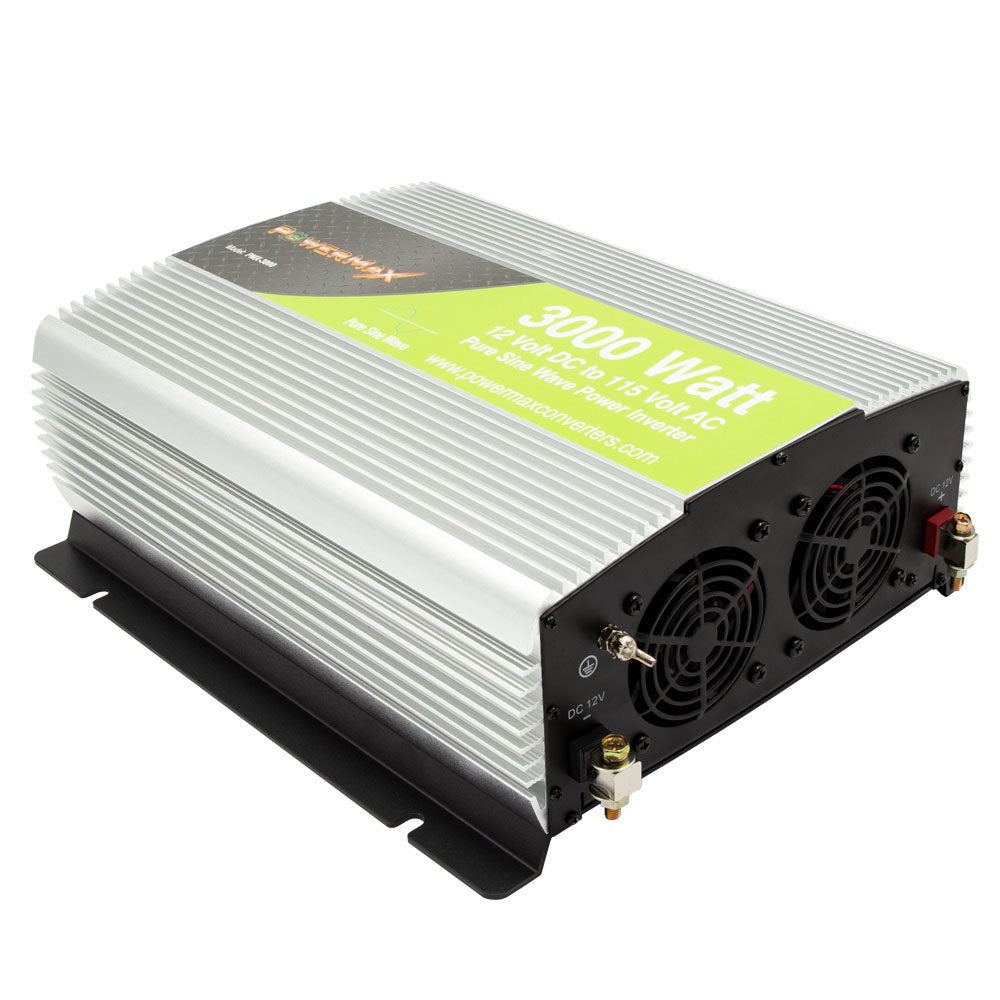 Install Bay PMX-3000 3000W Pure Sine Wave 12VDC to 120V AC Inverter