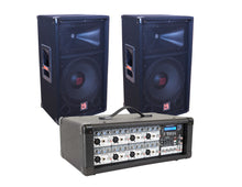 Charger l&#39;image dans la galerie, MR DJ PMX8500 3000 Watts Powered 8 Channel Mixer with Bluetooth + 2 18&quot; 2way Speakers