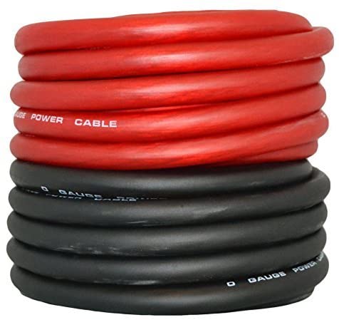 Patron PP10G25R-BK 10 Gauge 25ft Black 25ft Red Power/Ground Wire Soft Touch Cable