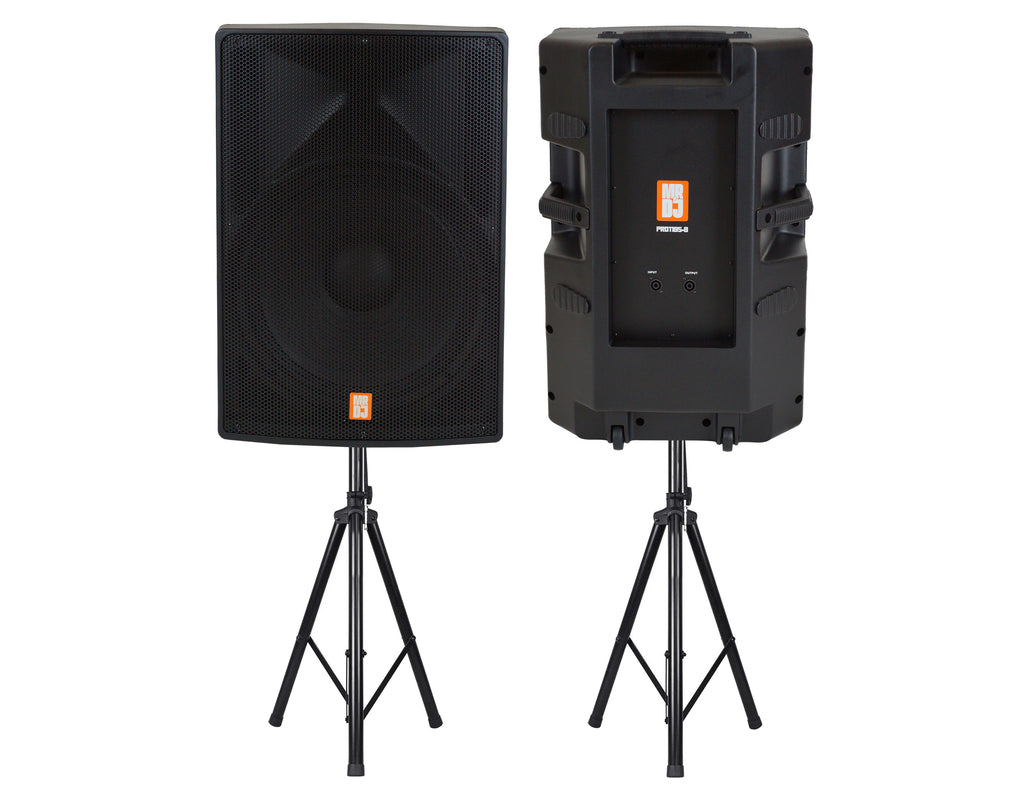 2 MR DJ PRO118S-B Powerful PRO PA DJ Single 18" Passive Speaker + Stand