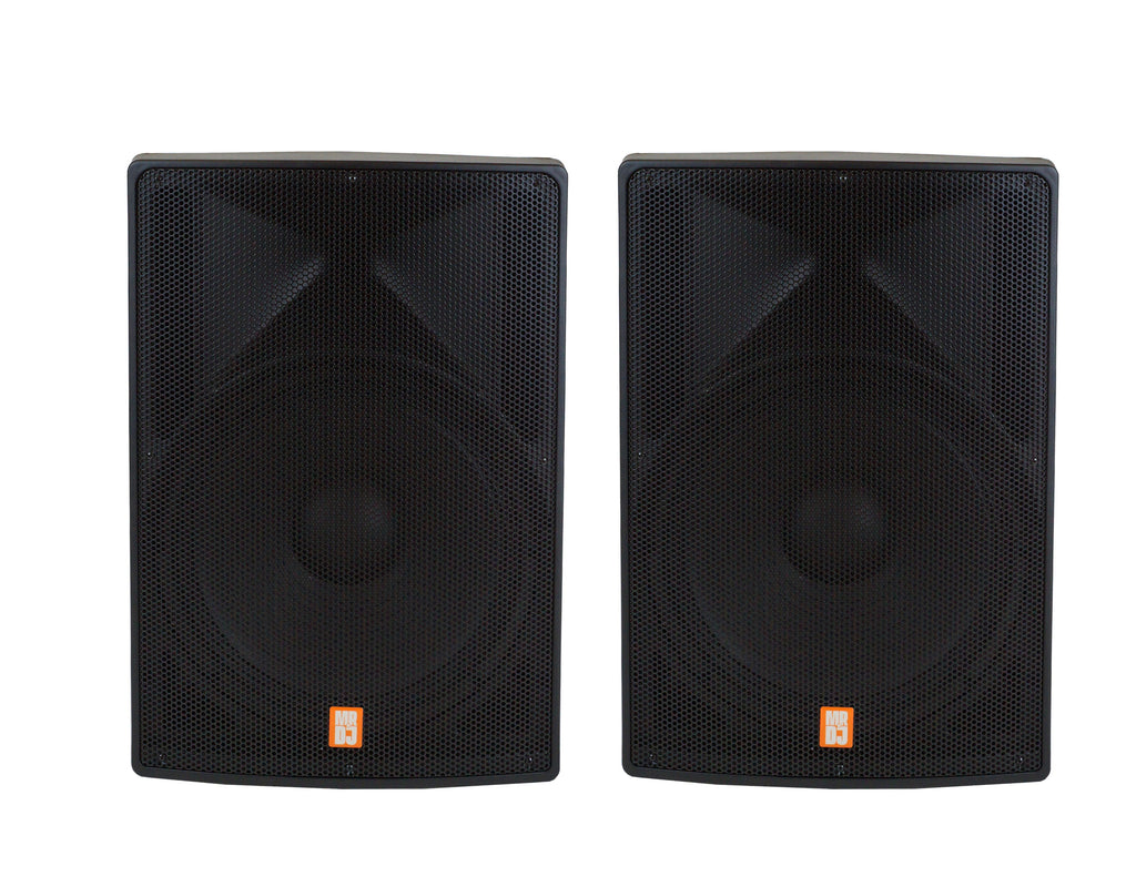 2 MR DJ PRO118S-B Powerful PRO PA DJ Single 18" Passive Speaker + Stand