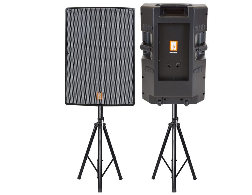 2 MR DJ PRO118S-G Powerful PRO PA DJ Single 18" Passive Speaker + Stand