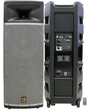 Charger l'image dans la galerie, Mr Dj PRO215BT PRO PA DJ Dual 15" Active Full Range Powered Speaker 2" Display