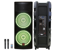 Load image into Gallery viewer, 2 PRO215LED Professional Dual 2x15&quot; PA DJ Bluetooth Powered Speaker