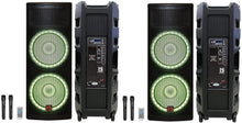 Load image into Gallery viewer, 2 PRO215LED Professional Dual 2x15&quot; PA DJ Bluetooth Powered Speaker