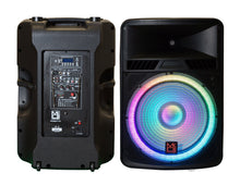 Load image into Gallery viewer, Pair of 18&quot; Power Speaker Built-in Battery/Bluetooth/Amplifier/SD/USB/FM Radio