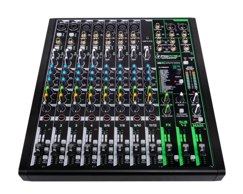 Mackie ProFX12v3 12-Channel Mixer with Built-in Effects and USB + Pro TH02 Headphone with Pair of XLR Cable+free Absolute Phone Holder