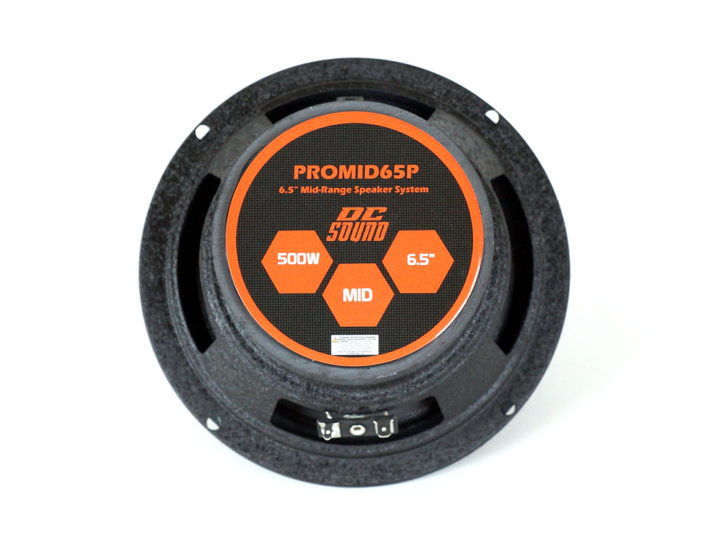 DC Sound PROMID65P 6.5" 500W Mid-Range Aluminum Bullet Loudspeaker Pair