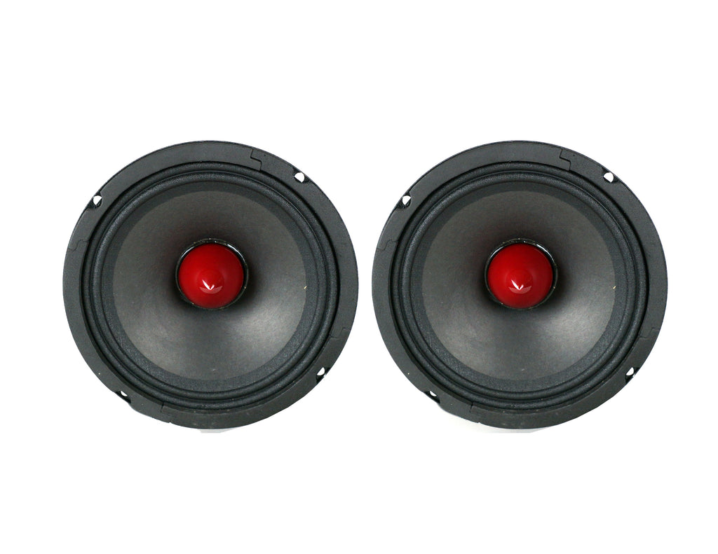 2 Pair DC Sound PROMID65P 6.5" 500W Mid-Range Aluminum Bullet Loudspeaker