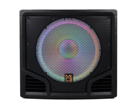 Mr. Dj PROSUB18LED 6000W PA Club Active Powered DJ Subwoofer with 2 Speaker Output with Party Show Led