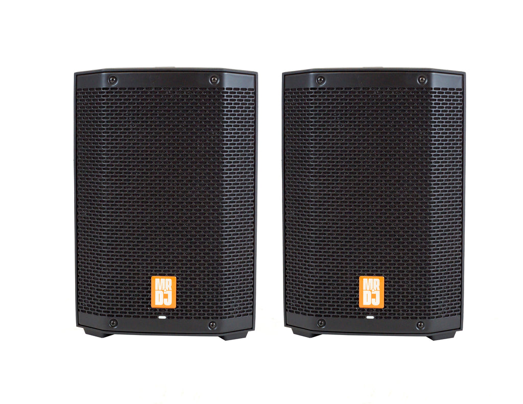 2 MR DJ PROX8PA PRO Battery Powered Active Portable PA Speaker All-in-One + Stand