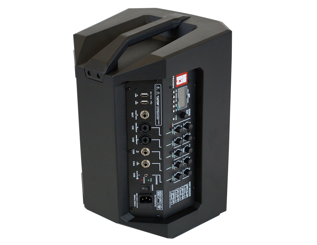 2 MR DJ PROX8PA PRO Battery Powered Active Portable PA Speaker All-in-One Array System