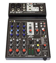 Load image into Gallery viewer, Copy of Peavey PV 6 BT 6 Channel Compact Mixing Mixer Console with Bluetooth + Certified Headphones