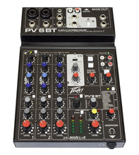 Charger l&#39;image dans la galerie, Peavey PV 6 BT 6 Channel Compact Mixing Mixer Console with Bluetooth + Certified Headphones