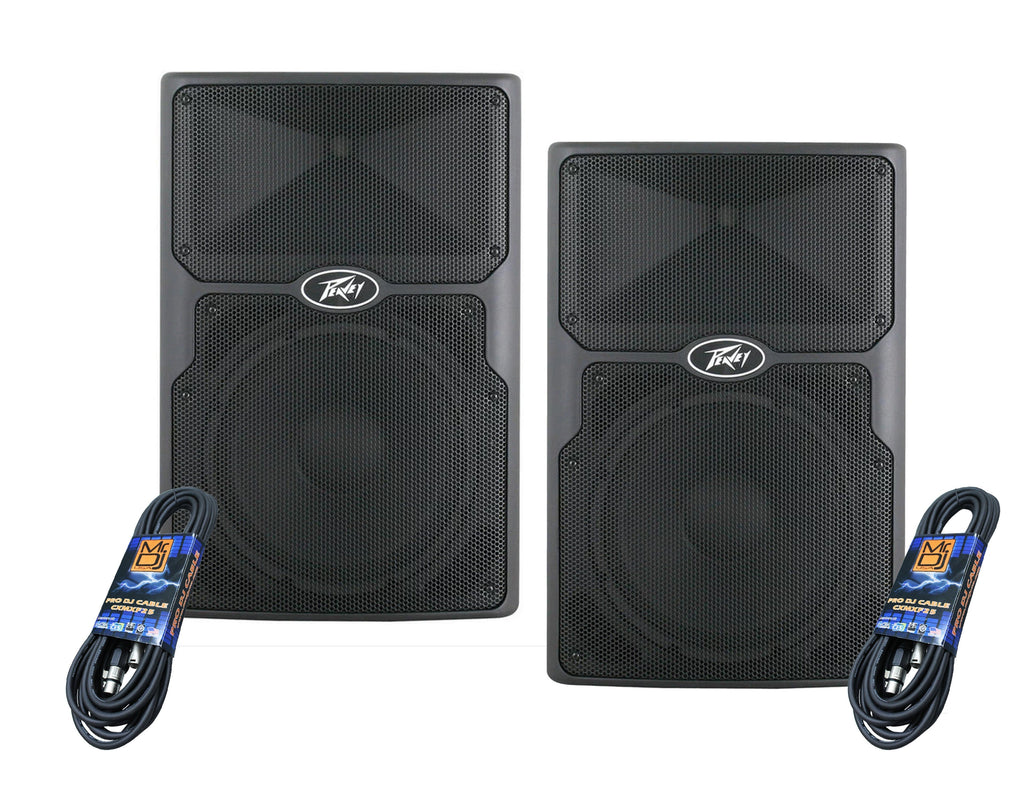 2 PVXP12 Bluetooth DSP 12" 980W Powered Speaker + Stand+ XLR Cable