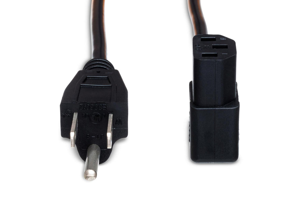 Hosa PWC-141R Right-angle IEC C13 Power Cable 1 foot
