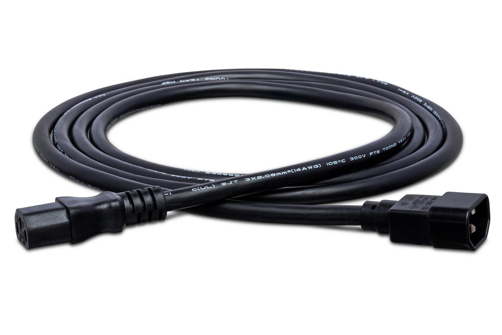 Hosa PWL-408 IEC C14 to IEC C13 Extension Cord 8 foot