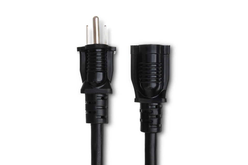 Hosa PWX-403 14-gauge NEMA 5-15P to NEMA 5-15R Power Extension Cord 3 foot