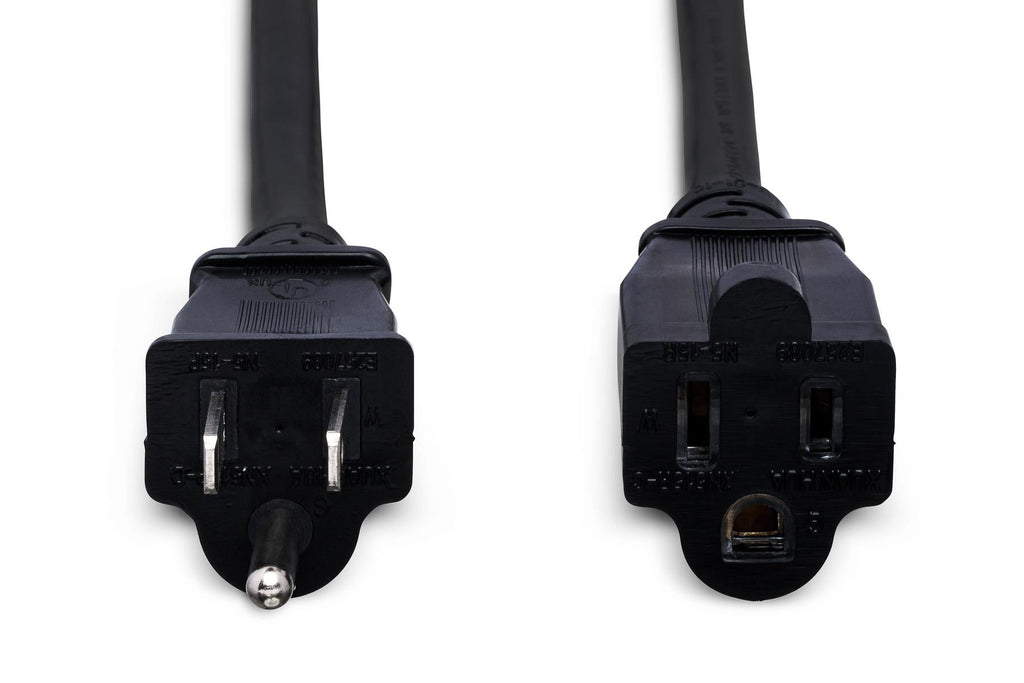 Hosa PWX-415 14-gauge NEMA 5-15P to NEMA 5-15R Power Extension Cord 15 foot