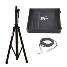 Charger l&#39;image dans la galerie, Peavey PV15M 15&quot; 2-way 1000-Watt Peak Floor Monitor Speaker w/ Handle + Stand &amp; Cable