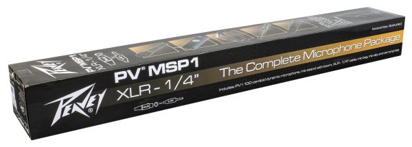 Peavey PV® MSP1 Microphone 1/4” /Mic Stand Pkg Complete Microphone with Stand Kit Cable