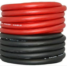 Charger l'image dans la galerie, AT 100 Feet 0 Gauge Black &amp; Red Power + Ground Wire Cable 1/0 Gauge Car Audio