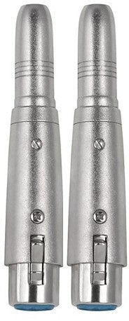 2 MR DJ QTXLRF1 XLR Female to 1/4" Stereo Female Adapter Converter Gender Audio Coupler