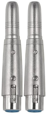 2 AT TQTXLRF XLR Female to 1/4" Stereo Female Adapter Converter Gender Audio Coupler