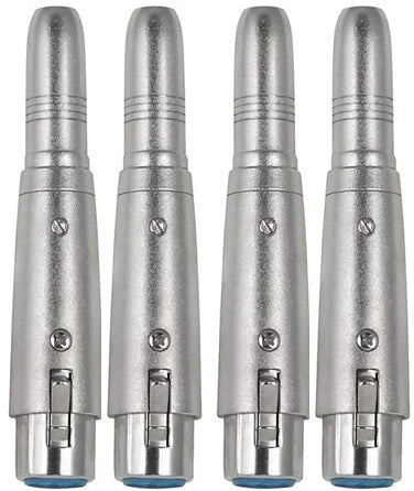 4 AT TQTXLRF XLR Female to 1/4" Stereo Female Adapter Converter Gender Audio Coupler