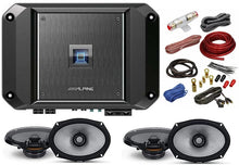 Charger l&#39;image dans la galerie, 2 Pair Alpine R2-S69 300W 6x9&quot; Speakers + R2-A60F 4-Channel Amplifier + Amp Kit