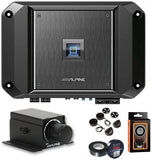 Alpine R2-A60F 4 CH 600W Amplifier & RUX-KNOB.2 Remote Bass Knob & PAK1