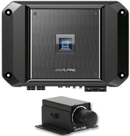 Alpine R2-A60F 4 Ch Class D Car Amplifier & RUX-H01 Bass Knob & KIT8 AMP Kit