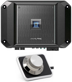 Alpine R2-A60F 4 Ch Class D Car Amplifier & RUX-H01 Bass Knob & KIT10 AMP Kit