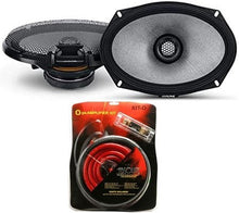 Load image into Gallery viewer, Alpine R2-S69 R-Series 6&quot;x9&quot; 600W 2-Way Car Coaxial Speakers &amp; KIT0 Installation AMP Kit