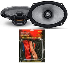 Load image into Gallery viewer, Alpine R2-S69 R-Series 6&quot;x9&quot; 600W 2-Way Car Coaxial Speakers &amp; KIT10 Installation AMP Kit