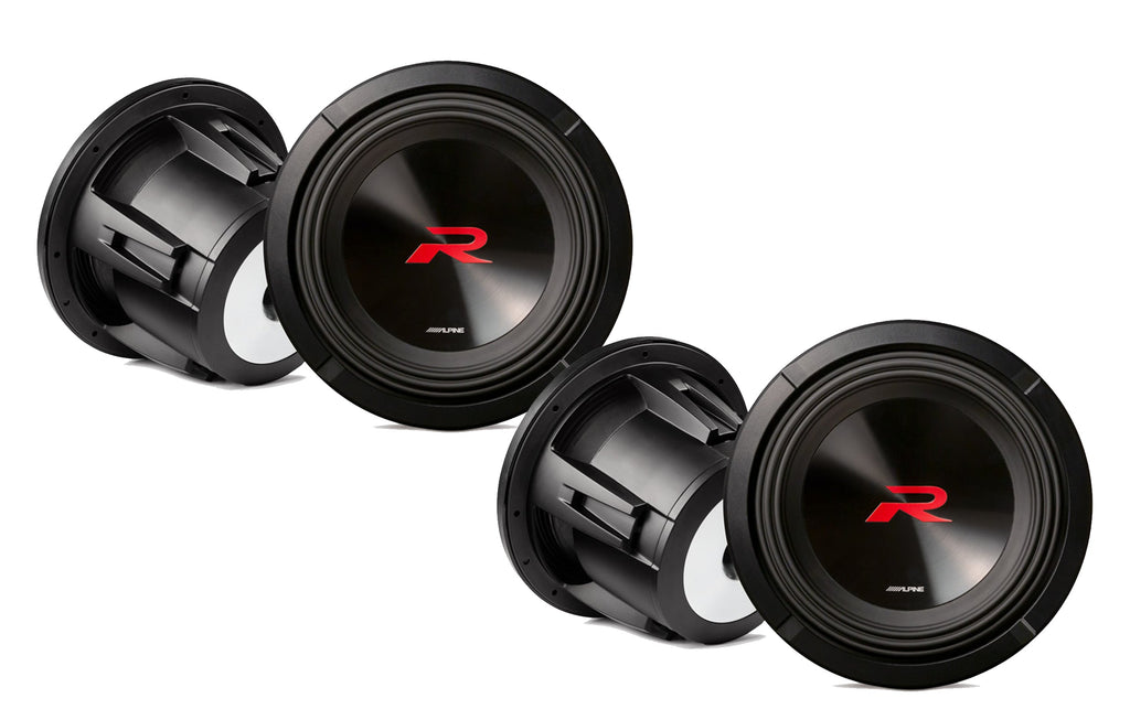 2 Alpine R2-W12D2 Car Subwoofer 2250W 12" R-Series Dual 2-Ohm Car Subwoofer