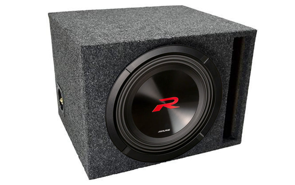 Alpine R2-W10D4 10" Subwoofer with Absolute Vented Subwoofer Enclosure Box