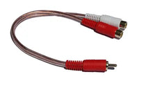 Load image into Gallery viewer, Crux RCA-1M2F  RCA 1 Male to 2 Female Y Cable, Clear Jacket