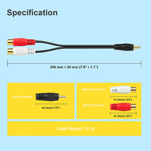 Charger l'image dans la galerie, 10 Absolute 2F1M RCA Interconnect Cable Wire Marine Car Amplifier Stereo Home Audio