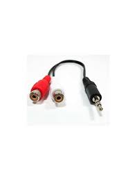Crux 3.5-RCA/6 Right Angle 3.5mm Male to Female RCA Cable, 6 ft.
