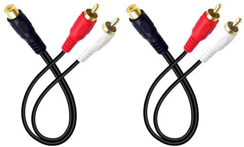 4 Absolute 1F2M RCA Interconnect Cable Wire Marine Car Amplifier Stereo Home Audio