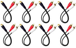 8 Absolute 1F2M RCA Interconnect Cable Wire Marine Car Amplifier Stereo Home Audio
