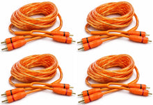 Charger l'image dans la galerie, 4 Absolute RCA17OR 17ft Orange RCA Cable 100% OFC Oxygen Copper 2-Ch Stereo Interconnect Twisted Pair Noise Reduction Gold-Plated Connectors HiFi Audio Cable for Car/Home Audio