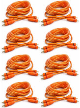 Charger l'image dans la galerie, 8 Absolute RCA3OR 3ft Orange RCA Cable 100% OFC Oxygen Copper 2-Ch Stereo Interconnect Twisted Pair Noise Reduction Gold-Plated Connectors HiFi Audio Cable for Car/Home Audio