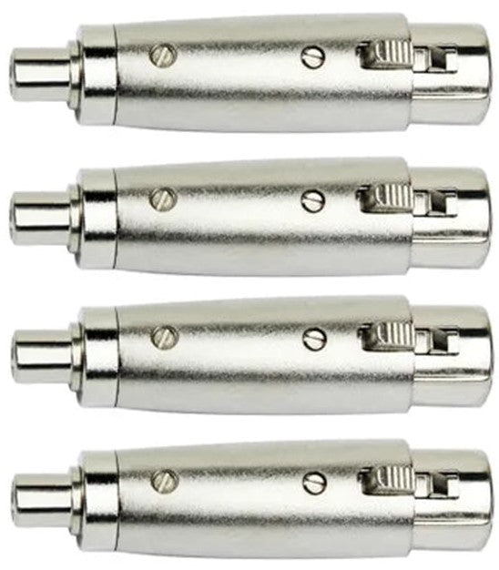 4 AT TRCAXLRF XLR Female to RCA Female Adapter Converter Gender Audio Coupler