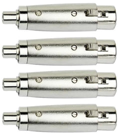 4 AT TRCAXLRF XLR Female to RCA Female Adapter Converter Gender Audio Coupler