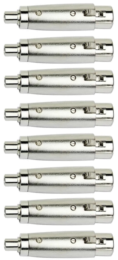 8 MR DJ RCAXLRF1 XLR Female to RCA Female Adapter Converter Gender Audio Coupler