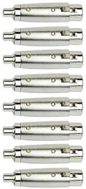 8 MR DJ RCAXLRF1 XLR Female to RCA Female Adapter Converter Gender Audio Coupler