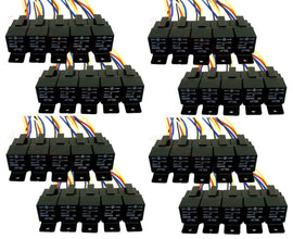 40 Absolute USA 12V 30/40 Amp SPDT Automotive Marine Bosch / Tyco Style 5 Pin Relay with Wires & Harness Socket