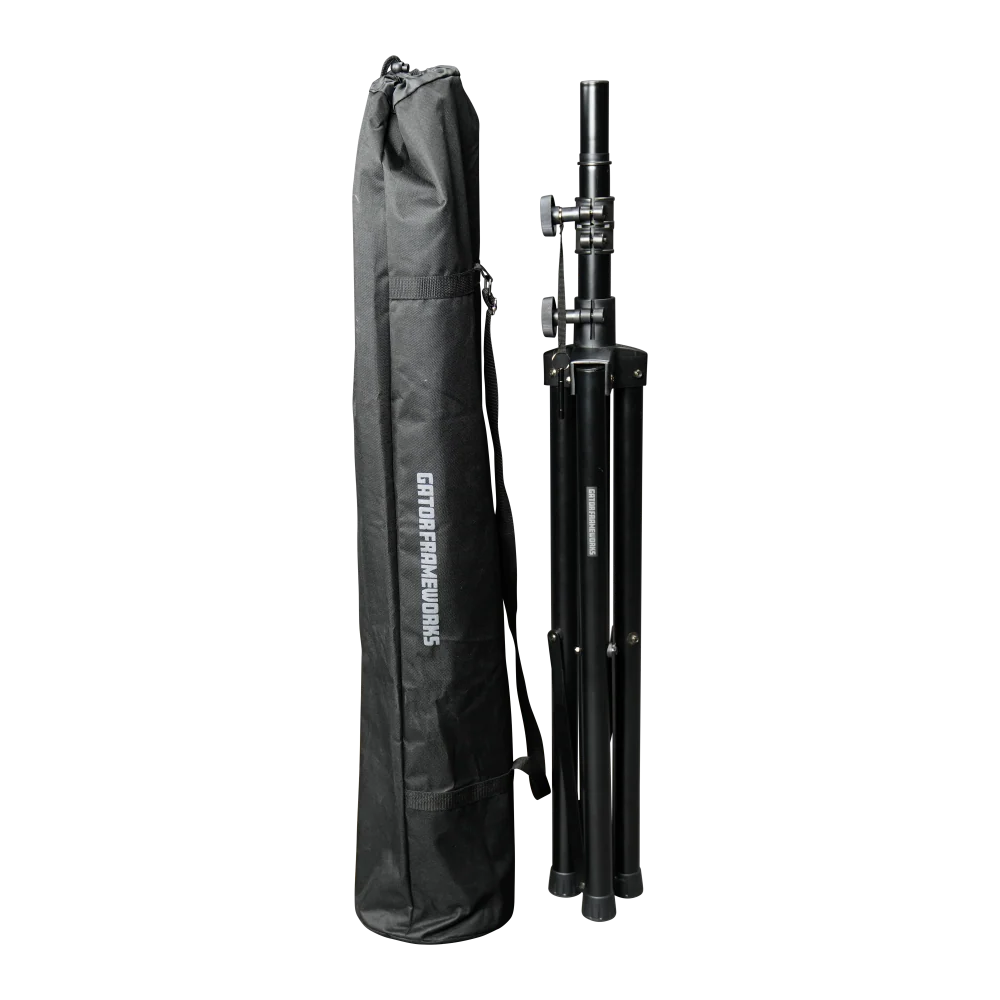 Gator Rok-It RI-SPKRSTDSET-200-AL Aluminum Tripod Speaker Stand Set with Bag